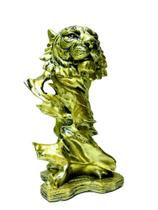 Estatua Tigre Dourado Enfeite Decoração Para Estante Resina Estatua Tigre Dourado Enfeite Decoração Para Estante Resina