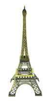 Estatua Torre Eiffel Dourado Escuro 14Cm Decorativa Linda - Tasco