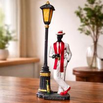 Estátua Zé Pilintra No Poste Resina Premium Umbanda 22 Cm! Realista Estátua Zé Pilintra No Poste Resina Premium Umbanda 22 Cm! Realista