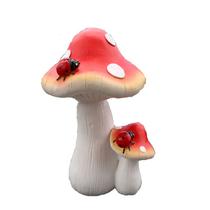 Estátuas de cogumelos de resina para decoração de jardim grandes vermelhas 940g