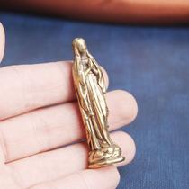 Estátuas, estatuetas, escultura, ornamento, vintage, latão, Madonna