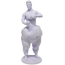 Estatueta 3d Homem Esculpindo Seu Corpo Slimfat 18 cm Branco