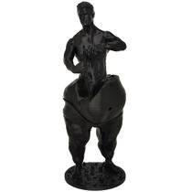 Estatueta 3d Homem Esculpindo Seu Corpo Slimfat 18 cm Preto