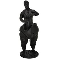 Estatueta 3D Homem Esculpindo Seu Corpo Slimfat 18 Cm Preto