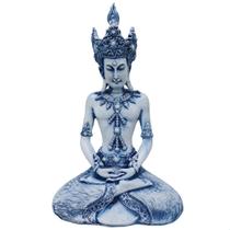 Estatueta Buda Tibetano Tailandês Meditando Decoração em Poliresina Estatueta Buda Tibetano Tailandês Meditando Decoração em Poliresina