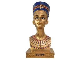 Estatueta CABECA FARAO NEFERTITI de Resina Egito Farao Estatueta CABECA FARAO NEFERTITI de Resina Egito Farao