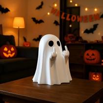 Estatueta Chgfs Ghost com decoração de Halloween em forma de balão de morcego Estatueta Chgfs Ghost com decoração de Halloween em forma de balão de morcego