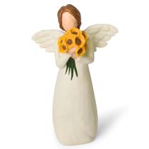 Estatueta CUNTAUK Guardian Angel Sunflower Gifts 15 cm de resina