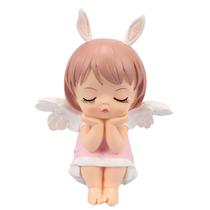 Estatueta de bebê Cake Topper VALICLUD para bebês em vinil rosa anjo