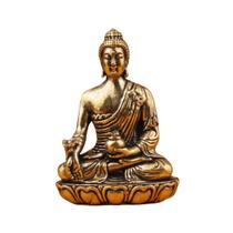 Estatueta de Buda em latão Shakyamuni pequena de 2,5 polegadas e 100 g, tamanho de bolso Estatueta de Buda em latão Shakyamuni pequena de 2,5 polegadas e 100 g, tamanho de bolso