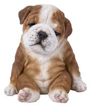 Estatueta de cachorrinho Bulldog Sentado e Sonolento da Hi-Line Gift Ltd
