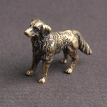 Estatueta De Cachorro Do Zodíaco De Cobre Antigo, Ornamento De Mesa Em Miniatura, Chá, Animal De