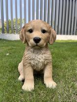 Estatueta de cachorro Golden Retriever de 25 cm da Hi-Line Gift Ltd. Estatueta de cachorro Golden Retriever de 25 cm da Hi-Line Gift Ltd.