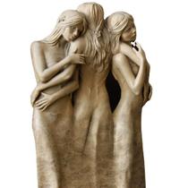 Estatueta de escultura: estátua de três deusas para decoração de casa