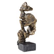 Estatueta de escultura Statue Silence Is Gold para desktop doméstico