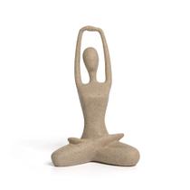 Estatueta de estatueta de ioga em arenito para decoração de casa