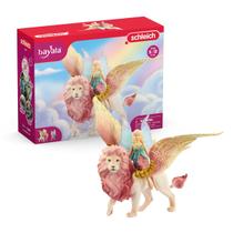 Estatueta de Fada Voando sobre Leão Alado - Schleich Estatueta de Fada Voando sobre Leão Alado - Schleich