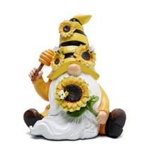 Estatueta de gnomo Bumble Bee para decoração de jardim Hodao para o Dia Mundial da Abelha