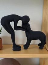 Estatueta De Homem E Cachorro , Estátua De Decoração De Casa , Presente Exclusivo , Amante De Animais De Estimação