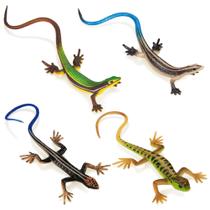 Estatueta de lagarto de plástico NAKIMO, brinquedo realista de réptil, 4 peças Estatueta de lagarto de plástico NAKIMO, brinquedo realista de réptil, 4 peças