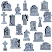 Estatueta de lápides em miniatura Bbiamsleep Halloween 20 unidades Estatueta de lápides em miniatura Bbiamsleep Halloween 20 unidades