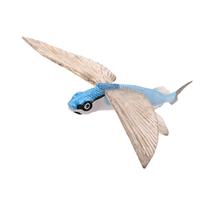 Estatueta de peixe voador, modelo realista de animal oceânico em PVC