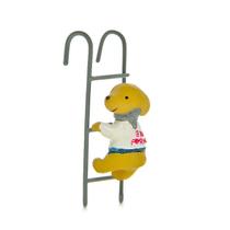 Estatueta de resina para cães, escada de escalada, ornamento de jardim