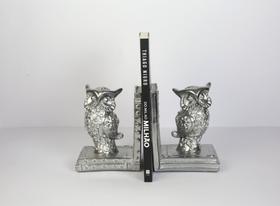 Estatueta Decoração Animal Livro Premium Coruja Porta-Livro
