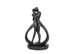 Estatueta Decoração Casal Premium Casal se Beijando Abraçado