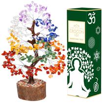 Estatueta decorativa Crocon Seven Chakra Gemstone Tree 25-30cm Estatueta decorativa Crocon Seven Chakra Gemstone Tree 25-30cm