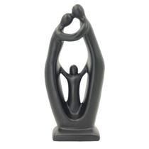 Estatueta Decorativa De Família em Cerâmica Papai Mamãe Filho Filha Escultura Mãe Pai Estátua Casal