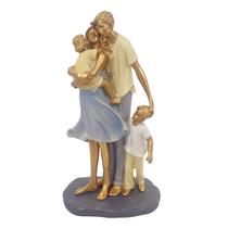 Estatueta Decorativa De Família em Resina Papai Mamãe Filho Filha Escultura Mãe Pai Estátua Casal - Luhi Comércio de Presentes