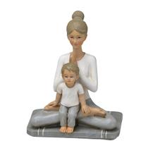 Estatueta Decorativa Mãe Menino Casa Meditação Mesa Sala Estatueta Decorativa Mãe Menino Casa Meditação Mesa Sala