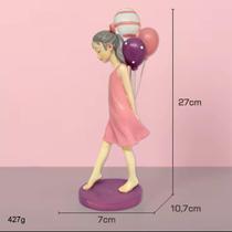 Estatueta Decorativa Presente Quarto De Menina - Enfeite Elegante - Branco ou Rosa Estatueta Decorativa Presente Quarto De Menina - Enfeite Elegante - Branco ou Rosa
