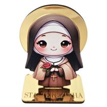 Estatueta Decorativa - Santa Terezinha MDF Acrílico - Enfeite de Mesa