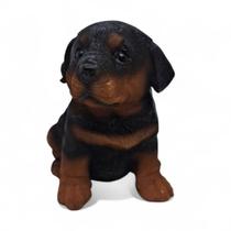 Estatueta Delicada Cachorrinho Rottweiler Sentado 14 cm Estatueta Delicada Cachorrinho Rottweiler Sentado 14 cm