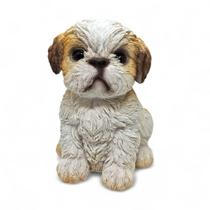 Estatueta Delicada Cachorrinho Shih tzu Sentado 14 cm Estatueta Delicada Cachorrinho Shih tzu Sentado 14 cm