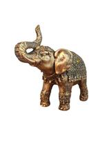 Estatueta Elefante De Resina Indiano Grande Da Sorte - Decore Casa
