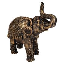 Estatueta Elefante De Resina Indiano Grande Da Sorte - Decore Casa