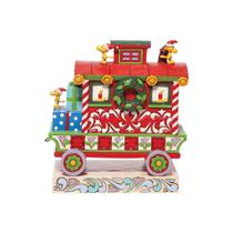 Estatueta Enesco Jim Shore Peanuts - Trem de Natal do Woodstock