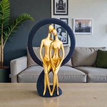 Estatueta Enfeite Figura Decorativa Casal De Resina Luxo 13x20,5 Decoração Elegante para Sala Quarto Estatueta Enfeite Figura Decorativa Casal De Resina Luxo 13x20,5 Decoração Elegante para Sala Quarto