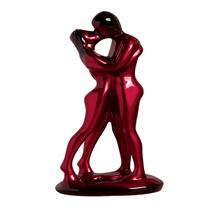 Estatueta Escultura Estátua Cerâmica Decorativa Casal Beijando Beijoqueiros