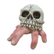Estatueta, escultura, estátua, horror, caveira, dedo, concha, resina