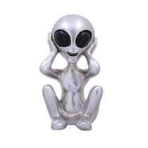 Estatueta, escultura, estátua, Wise Alien Don't Hear, resina de 7,5 cm