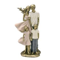 Estatueta Família Casal Com Filhos Decorativa 257-350