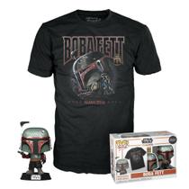 Estatueta Funko POP & TEE Star Wars Boba Fett tamanho M