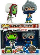 Estatueta Funko Pop Vinyl Marvel Vs Capcom, pacote com 2 unidades Gamora Vs Strider