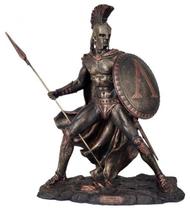 Estatueta Grande Leonidas Guerreiro Cor Bronze