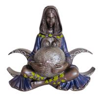 Estatueta Hécate Triluna Manto Lilás - Mandala Esotérica