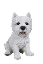 Estatueta Hi-Line Gift Ltd., cão terrier branco sentado